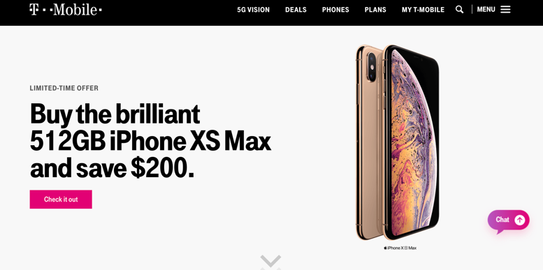 T-Mobile Ecommerce Landing Page